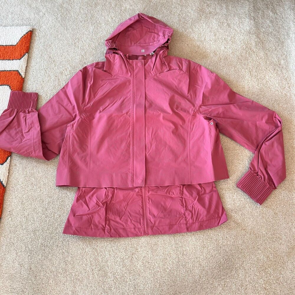 Sweaty Betty On the Run 3 in 1 Jacket Adventure Pink Water Resistant NWT US8